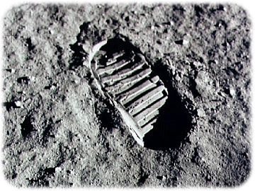 Apollo 11 Foot Print on Lunar Surface