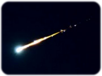 Bolide Fireball from meteorite entering Earth's Atmosphere
